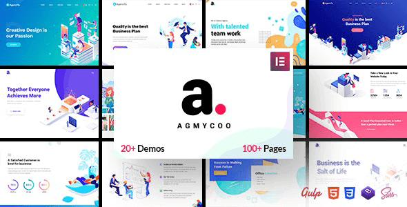 Agmycoo 2.4.1 NULLED – Isometric Startup Creative Digital Agency WordPress Theme