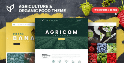 Agricom 1.7.6 – Agriculture & Organic Food WordPress Theme Pack