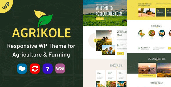 Agrikole 1.21 – Responsive WordPress Theme for Agriculture & Farming