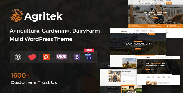 Agritek 4.6 – Agriculture, Dairyfarm and Gardening WordPress Theme