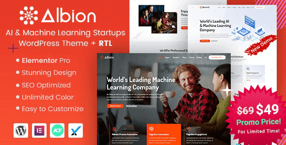Albion 4.3 NULLED – Machine Learning & AI WordPress Theme