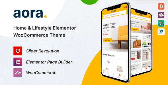 Aora 1.3.7 – Home & Lifestyle Elementor WooCommerce Theme