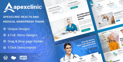ApexClinic 1.4.0 NULLED – Health & Clinic WordPress Theme