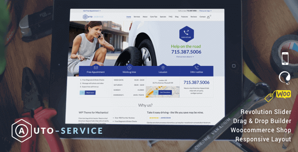 Auto Repair & Car Mechanic 22.6 NULLED – Theme for Mechanic Workshops, Auto Repair and Cars