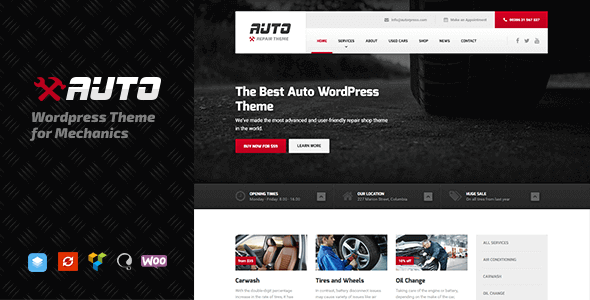 Auto 1.7.5 NULLED – Ideal Car Mechanic and Auto Repair Template for WordPress NULLED