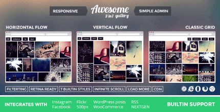 Awesome Gallery 2.2.3 – Instagram Flickr Facebook galleries on your site