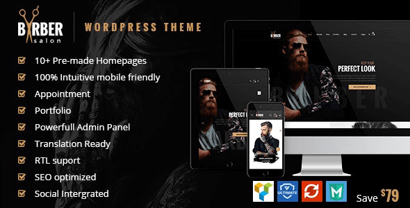 Barber 1.2.7 – Hair, Tattoo & Beauty Salons WordPress Theme