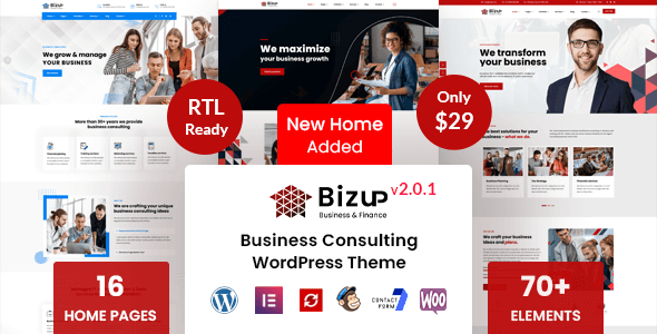Bizup 2.0.7 NULLED – Business Consulting WordPress Theme