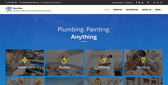 Blue Collar 2.7.10 – Handyman WordPress Theme