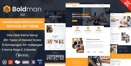 Boldman 5.4 – Handyman Renovation Services WordPress Theme