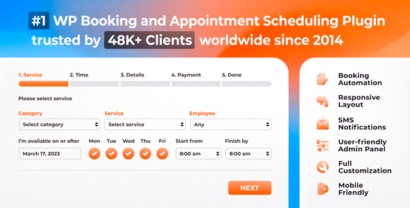 Bookly 21.8 NULLED – Responsive Appointment Booking and Scheduling + Pro Addon 6.3