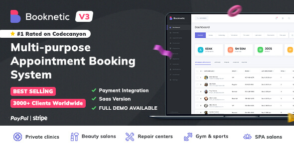 Booknetic 3.3.2 NULLED – WordPress Appointment Booking and Scheduling system