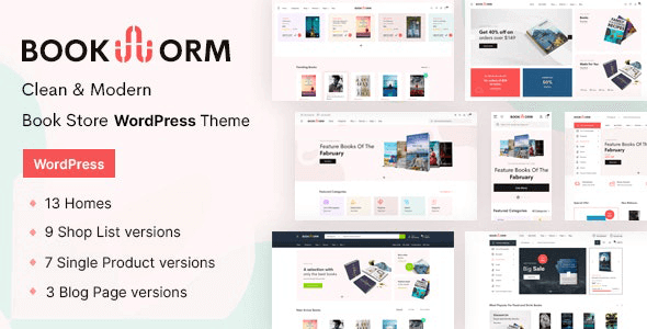 Bookworm 1.2.7 – Bookstore & Bookshop WooCommerce Theme