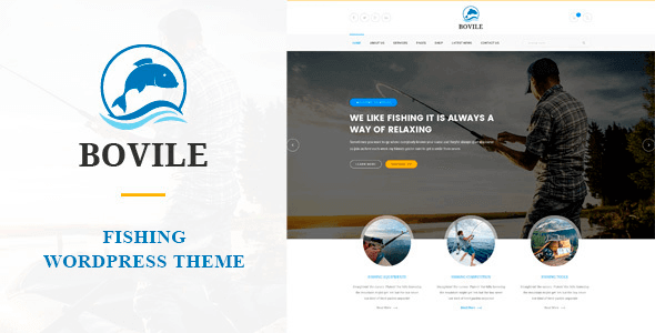 Bovile 1.5.2 – Fishing WordPress Theme