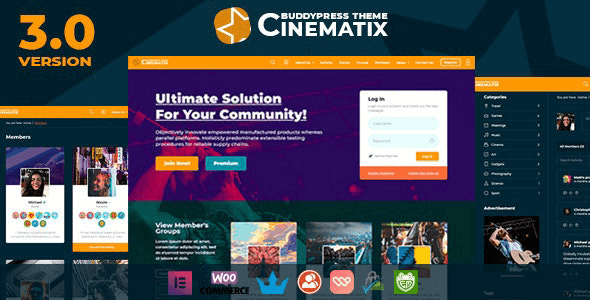 Cinematix 3.2.3 – BuddyPress Theme