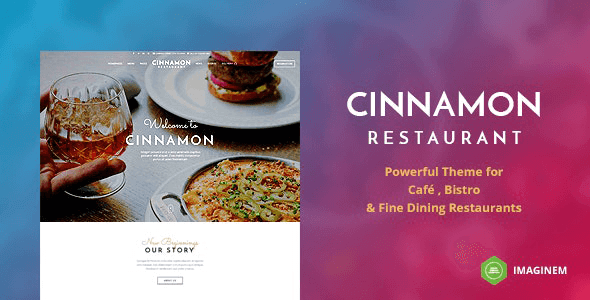 Cinnamon 3.9.2 – Restaurant Theme for WordPress