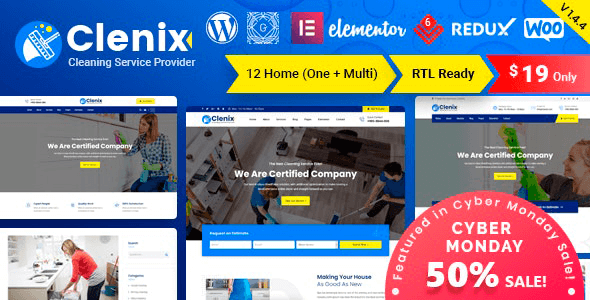Clenix 2.0.1 – Cleaning Services WordPress Theme Clenix 2.0.1 – Cleaning Services WordPress Theme