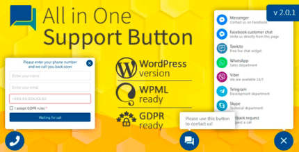 All in One Support Button 2.2.7 NULLED – Callback Request, WhatsApp, Messenger, Telegram, LiveChat and more