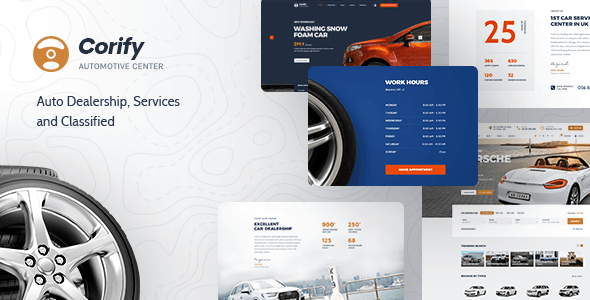 Corify 1.0.11 – WordPress Car Listings & Dealership Theme