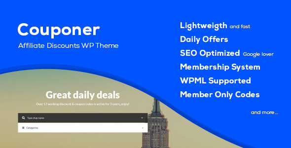 Couponer 3.5 – Coupons & Discounts WP Theme