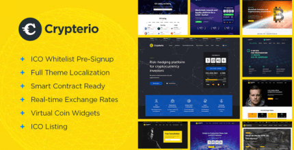 Crypterio 2.4.10 NULLED – Bitcoin ICO and Cryptocurrency WordPress Theme