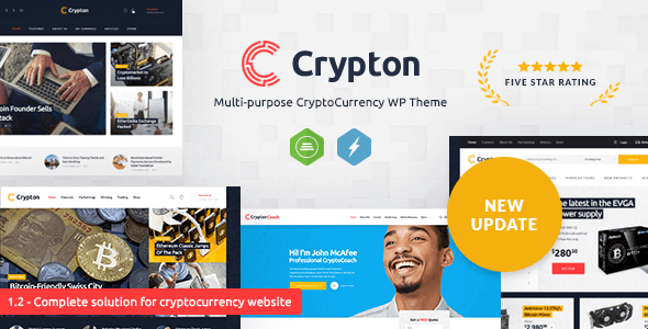 Crypton 1.7.8 – A Multi-Purpose Cryptocurrency WordPress Theme