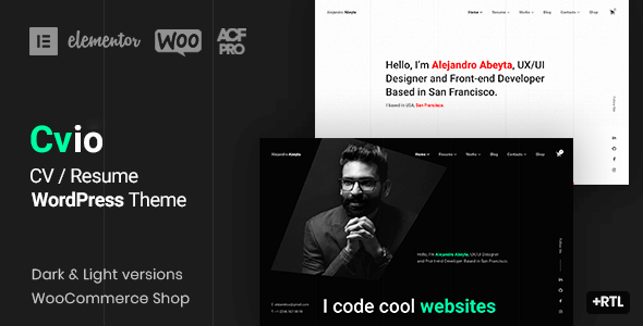 Cvio 3.2.6 – Resume WordPress Theme