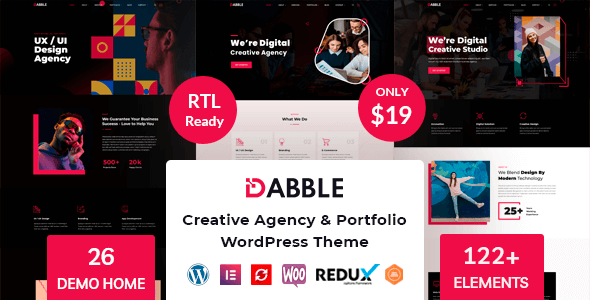 Dabble 1.6.5 NULLED – Creative Agency & Portfolio WordPress Theme