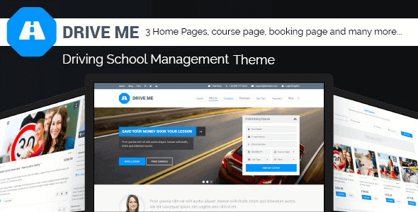 Driveme 1.6 – Driving School WordPress Theme