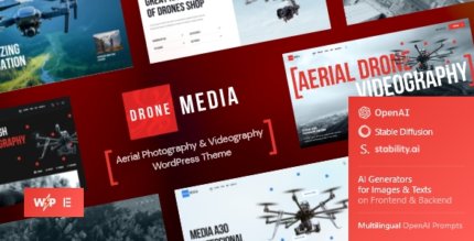 Drone Media 2.0.0 – Aerial Photography & Videography WordPress Theme + Elementor