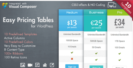 Easy Pricing Tables 2.5