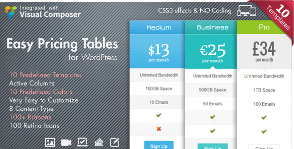 Easy Pricing Tables 2.5