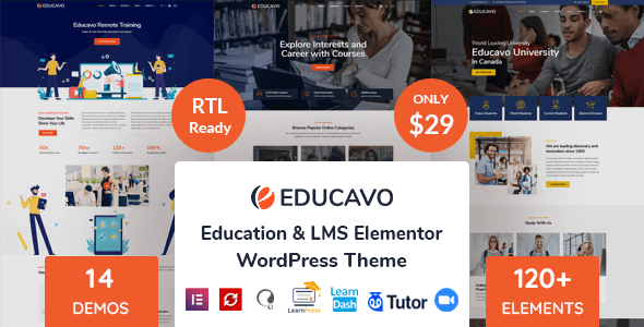 Educavo 3.1.0 – Online Courses & Education WordPress Theme