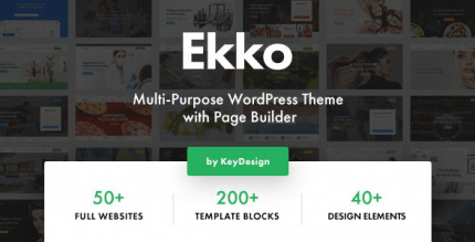 Ekko 3.9 NULLED – Multi-Purpose WordPress Theme with Page Builder
