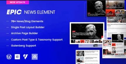 Epic News Elements 2.3.5 – News Magazine Blog Element & Blog Add Ons for Elementor & WPBakery Page Builder