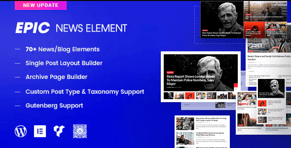 Epic News Elements 2.3.8 – News Magazine Blog Element & Blog Add Ons for Elementor & WPBakery Page Builder