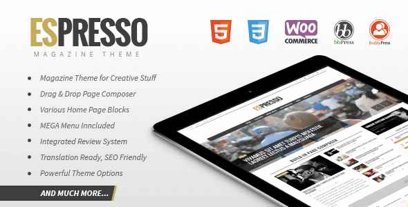ESPRESSO 2.0.0 – Magazine Newspaper WordPress Theme