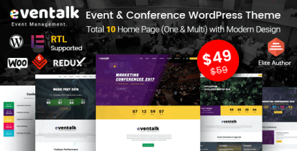 EvenTalk 1.7.4 NULLED – Event Conference WordPress Theme for Event and Conference