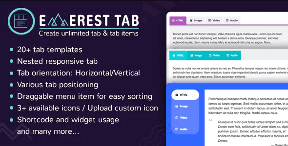 Everest Tab 1.1.9 – Responsive Tab Plugin For WordPress
