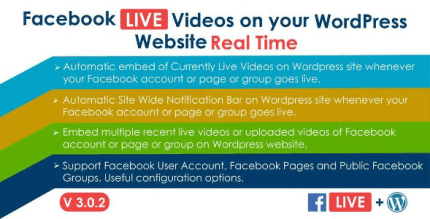 Facebook Live Video Auto Embed for WordPress 4.1.0