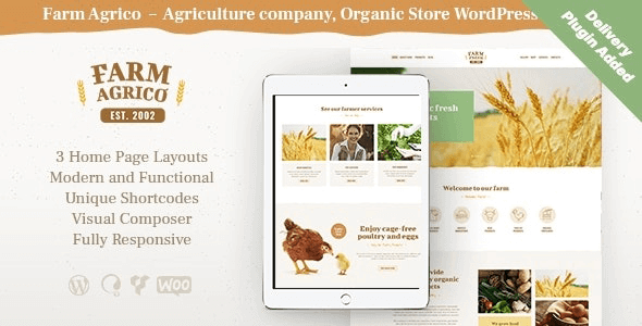 Farm Agrico 1.3.8 – Agricultural Business & Organic Food WordPress Theme