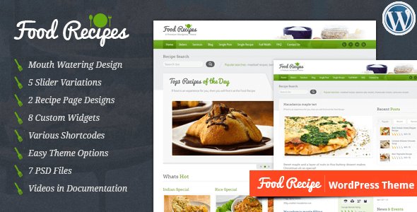 Food Recipes 4.0.7 – WordPress Theme