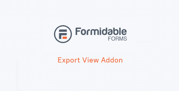 Formidable Export View  Addon 1.09