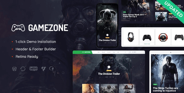 Gamezone 1.1.7 – Gaming Blog & Store WordPress Theme