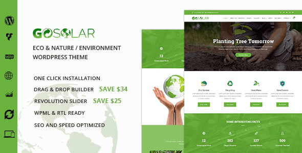GoSolar 1.3.4 – Eco Environmental & Nature WordPress Theme