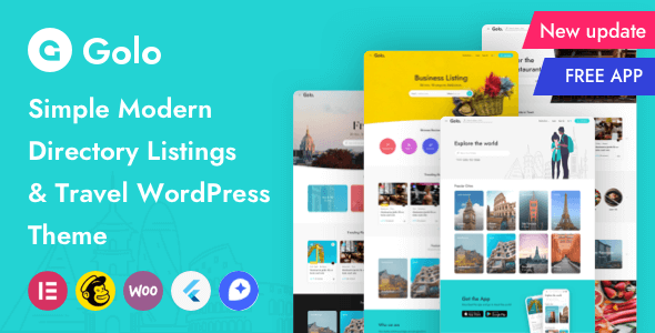 Golo 1.6.12 – Directory & Listing, Travel WordPress Theme