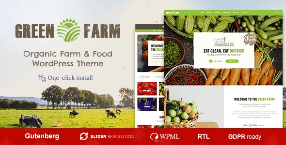 Green Farm 5.0.1 – Organic Food WordPress Theme