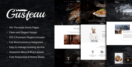 Gusteau 1.7.9 – Elegant Food Coffee and Restaurant WordPress Theme