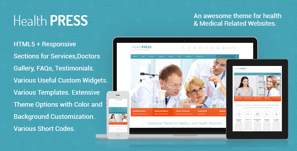 HealthPress 1.9.3 – Health and Medical WordPress Theme