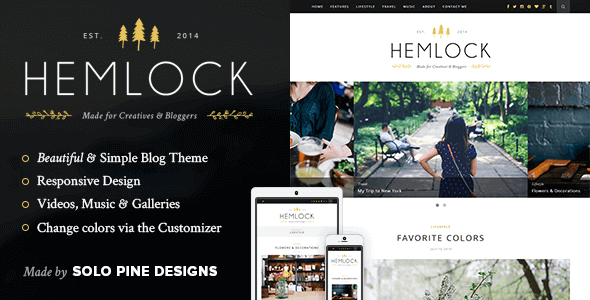 Hemlock 1.8.3 – A Responsive WordPress Blog Theme